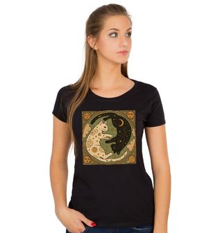 Obrázek 1 produktu Dámské tričko Jin a Jang Černá a Bílá Kočka