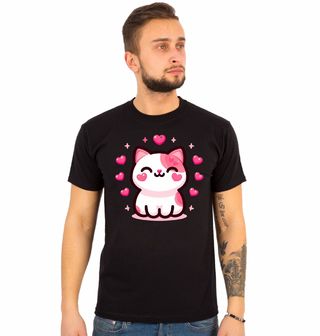 Obrázek 1 produktu Pánské tričko Zamilovaná Kočka Kawaii