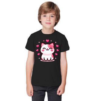 Obrázek 1 produktu Dětské tričko Zamilovaná Kočka Kawaii
