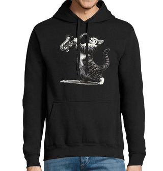 Obrázek 1 produktu Pánská mikina Jazzová Kočka se Saxofonem