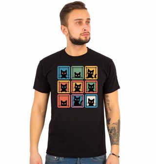 Obrázek 1 produktu Pánské tričko Zvědavé Kočky v Okně