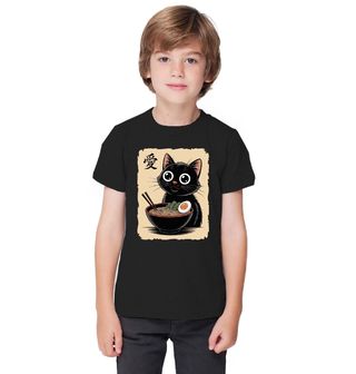 Obrázek 1 produktu Dětské tričko Kawaii Kočka s Ramenem