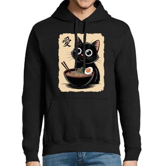 Obrázek 1 produktu Pánská mikina Kawaii Kočka s Ramenem