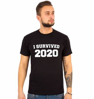 Obrázek 1 produktu Pánské tričko I survived 2020 Přezil jsem rok 2020