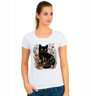 Obrázek 1 produktu Dámské tričko Bombajská Kočka v Květinách