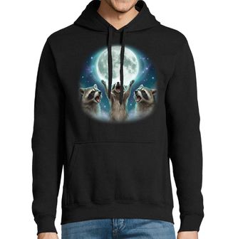 Obrázek 1 produktu Pánská mikina Mývalové vyjící na Měsíc