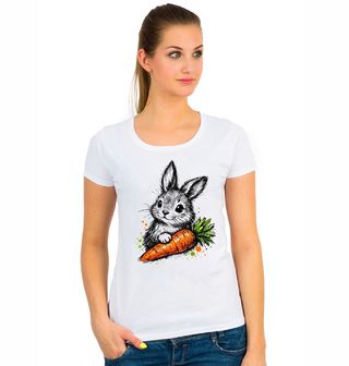 Obrázek 1 produktu Dámské tričko Roztomilý Králíček s Mrkví
