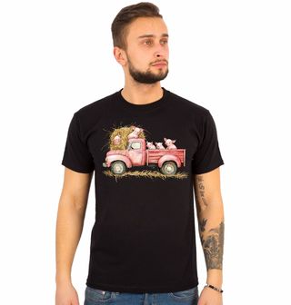 Obrázek 1 produktu Pánské tričko Farmářský Pickup plný Prasátek
