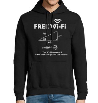 Obrázek 1 produktu Pánská mikina Free WiFi Heslo k WiFi je prvních 10 číslic výsledku
