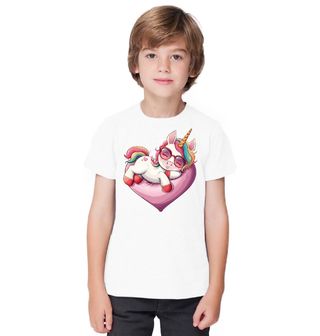 Obrázek 1 produktu Dětské tričko Spící Jednorožec na Srdci