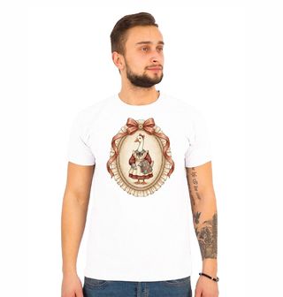 Obrázek 1 produktu Pánské tričko Starožitný Talíř Husa v Šatech Folk