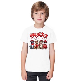 Obrázek 1 produktu Dětské tričko Zamilovaní Američtí Stafordšírští Teriéři LOVE