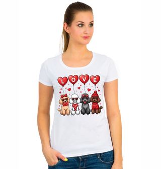 Obrázek 1 produktu Dámské tričko Zamilovaní Pudlové LOVE
