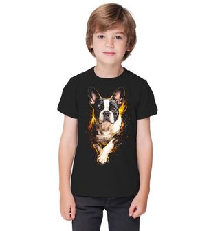 Obrázek 1 produktu Dětské tričko Bostonský teriér v Běhu