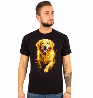 Obrázek 1 produktu Pánské tričko Zářivý Zlatý retrívr