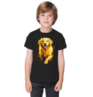 Obrázek 1 produktu Dětské tričko Zářivý Zlatý retrívr