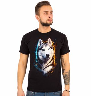 Obrázek 1 produktu Pánské tričko Ledový Pohled Sibiřského huskyho