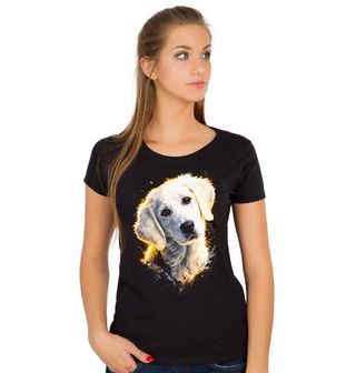 Obrázek 1 produktu Dámské tričko Štěně Labradora bílého
