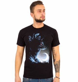 Obrázek 1 produktu Pánské tričko Vlk a půlměsíc (Velikost: S)