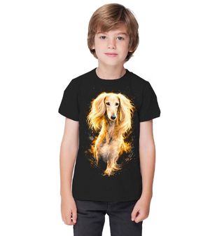 Obrázek 1 produktu Dětské tričko Perský chrt Saluki Bílý