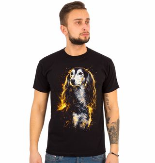 Obrázek 1 produktu Pánské tričko Perský chrt Saluki Černý