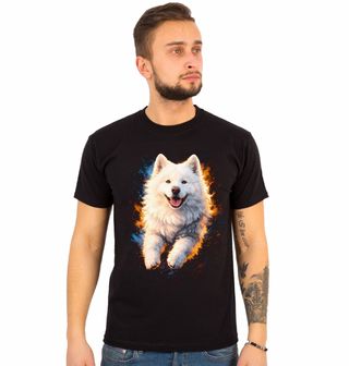 Obrázek 1 produktu Pánské tričko Veselý Samojed na Procházce