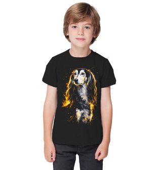Obrázek 1 produktu Dětské tričko Perský chrt Saluki Černý