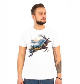 Obrázek 1 produktu Pánské tričko Jelen ve Skoku v Krajině