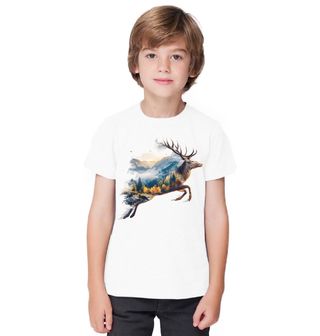 Obrázek 1 produktu Dětské tričko Jelen ve Skoku v Krajině