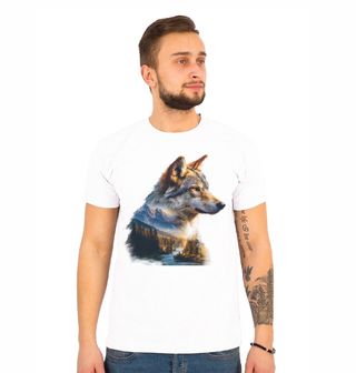 Obrázek 1 produktu Pánské tričko Klidný Vlk v Krajině