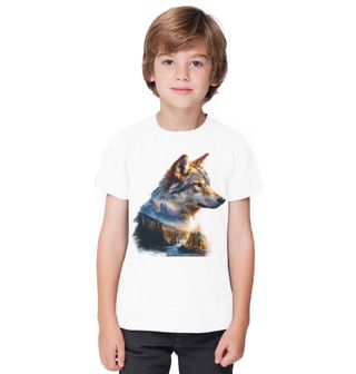 Obrázek 1 produktu Dětské tričko Klidný Vlk v Krajině