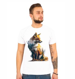 Obrázek 1 produktu Pánské tričko Sedící Liška v Krajině