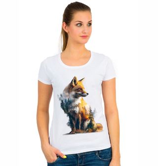 Obrázek 1 produktu Dámské tričko Sedící Liška v Krajině