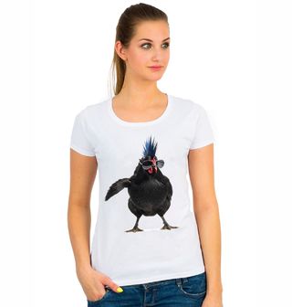 Obrázek 1 produktu Dámské tričko Pankáč Slepice s Brýlemi