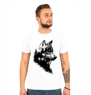 Obrázek 1 produktu Pánské tričko Tajemný Černobílý vlk