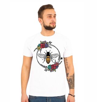 Obrázek 1 produktu Pánské tričko Včela v Kruhu Květin