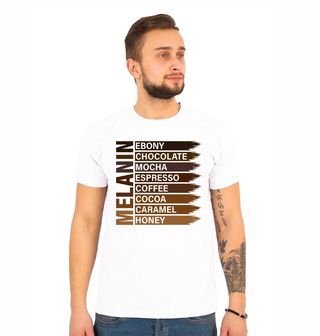 Obrázek 1 produktu Pánské tričko Melanin od Ebony až po Honey