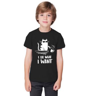Obrázek 1 produktu Dětské tričko Cool Kočka Dělám si, co chci (Velikost: 9-11 (130/140cm))