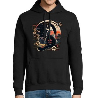 Obrázek 1 produktu Pánská mikina Kočka při Západu Slunce