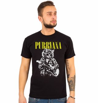 Obrázek 1 produktu Pánské tričko Rocková Kočka Purrvana