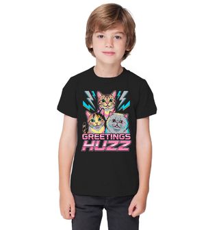 Obrázek 1 produktu Dětské tričko Kočky tě Zdraví Greeting Huzz