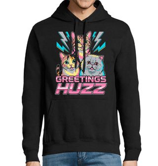 Obrázek 1 produktu Pánská mikina Kočky tě Zdraví Greeting Huzz