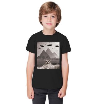 Obrázek 1 produktu Dětské tričko Selfie Kočky v Říši Pyramid UFO