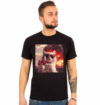 Obrázek 1 produktu Pánské tričko Selfie Kočky uprostřed Výbuchu