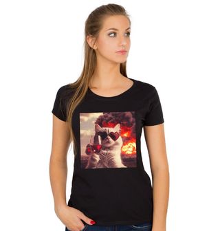 Obrázek 1 produktu Dámské tričko Selfie Kočky uprostřed Výbuchu