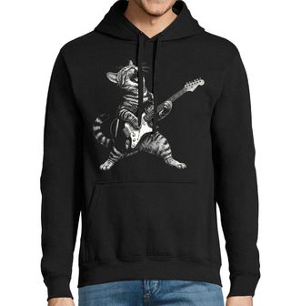 Obrázek 1 produktu Pánská mikina Kočka s Elektrickou Kytarou