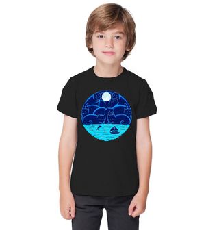 Obrázek 1 produktu Dětské tričko Kočičí Noc pod Měsícem