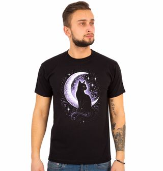 Obrázek 1 produktu Pánské tričko Tajemná Kočka při Měsíci