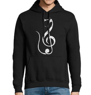 Obrázek 1 produktu Pánská mikina Kočka jako Houslový Klíč