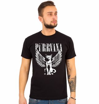 Obrázek 1 produktu Pánské tričko Kočičí Nirvana Purrvana